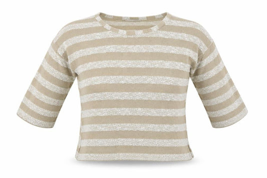 Womens UK Size 12 Atmosphere Beige Basic T-Shirt