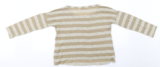 Womens UK Size 12 Atmosphere Beige Basic T-Shirt