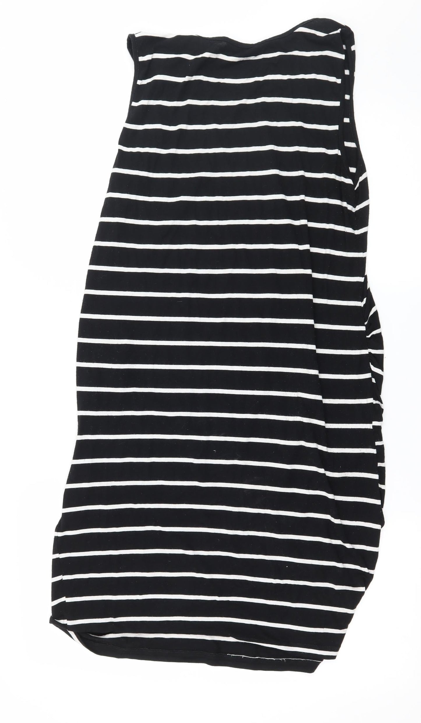 Blooming Marvellous Womens Black Striped Jersey Tank Dress  Size 14