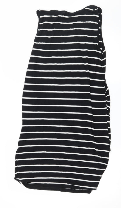 Blooming Marvellous Womens Black Striped Jersey Tank Dress  Size 14