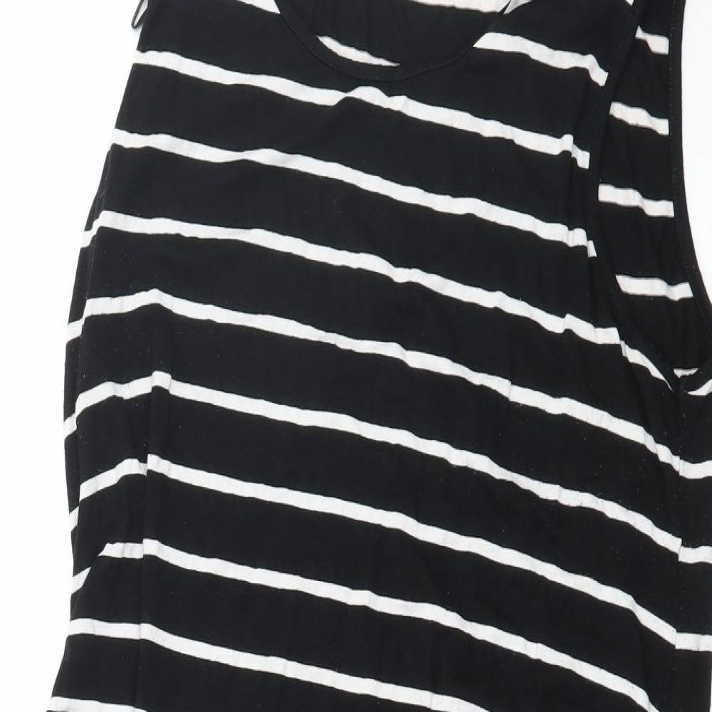 Blooming Marvellous Womens Black Striped Jersey Tank Dress  Size 14