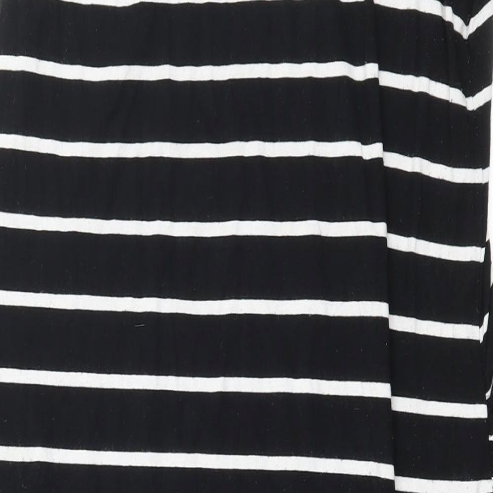 Blooming Marvellous Womens Black Striped Jersey Tank Dress  Size 14