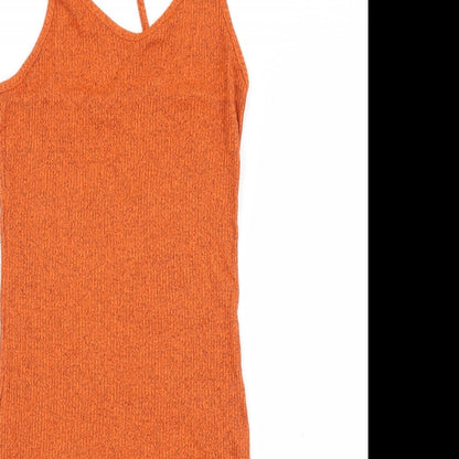 Topshop Womens Orange  Jersey Slip Dress  Size 6