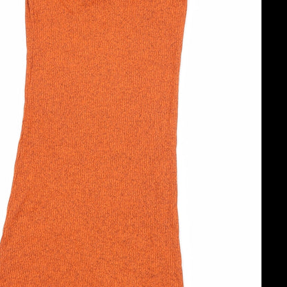Topshop Womens Orange  Jersey Slip Dress  Size 6
