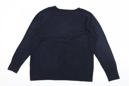 CONTEXT Womens Blue  Knit Pullover Jumper Size XL