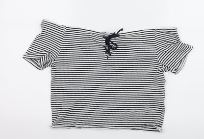 Womens UK Size 16 Topshop Blue Basic T-Shirt