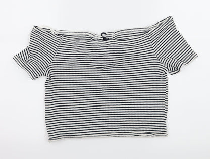 Womens UK Size 16 Topshop Blue Basic T-Shirt