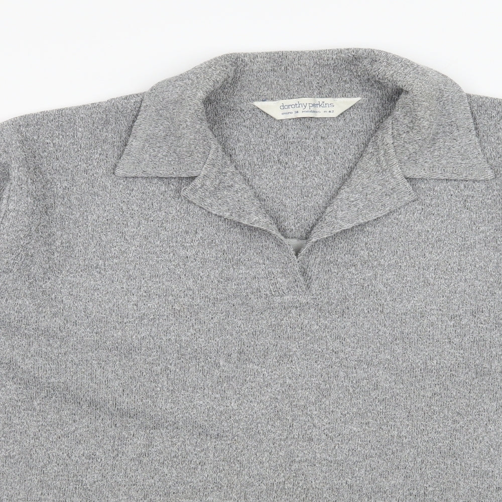 Dorothy Perkins Womens Grey  Knit Pullover Jumper Size 10