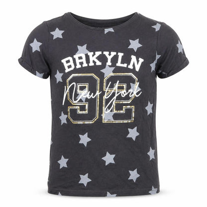 Primark Girls Grey Geometric Jersey Basic T-Shirt Size 10-11 Years  - Brooklyn