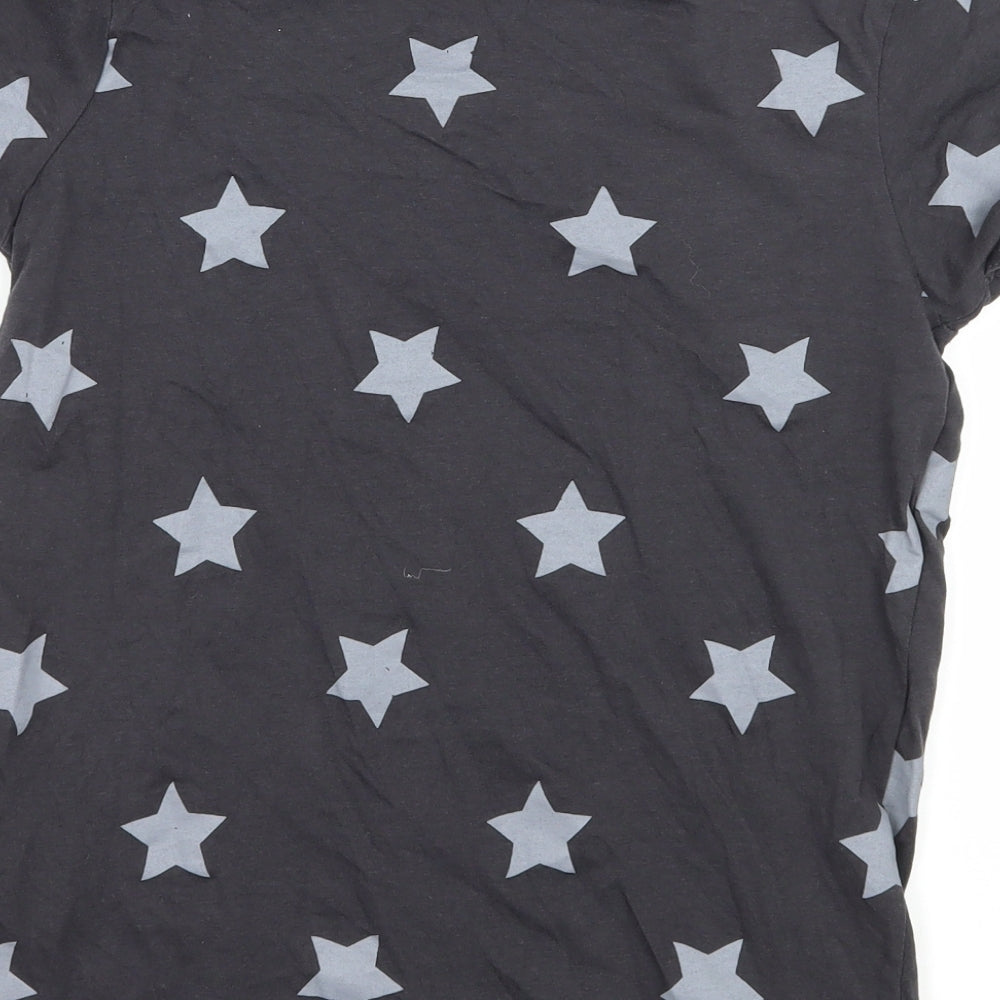 Primark Girls Grey Geometric Jersey Basic T-Shirt Size 10-11 Years  - Brooklyn