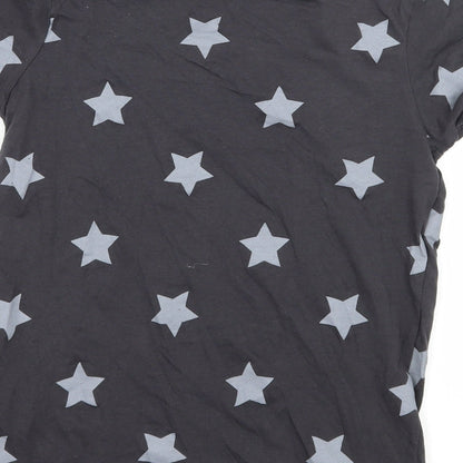Primark Girls Grey Geometric Jersey Basic T-Shirt Size 10-11 Years  - Brooklyn