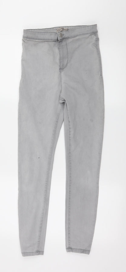 Denim & Co. Womens Grey  Denim Skinny Jeans Size 12 L28 in