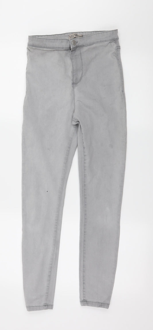 Denim & Co. Womens Grey  Denim Skinny Jeans Size 12 L28 in