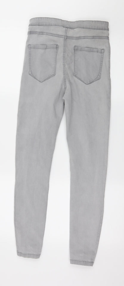 Denim & Co. Womens Grey  Denim Skinny Jeans Size 12 L28 in