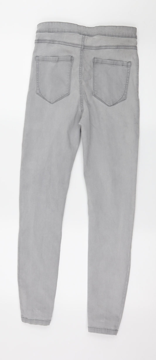 Denim & Co. Womens Grey  Denim Skinny Jeans Size 12 L28 in