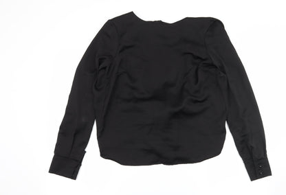 Womens UK Size 8 Missguided Black Basic Blouse