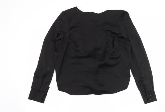 Womens UK Size 8 Missguided Black Basic Blouse