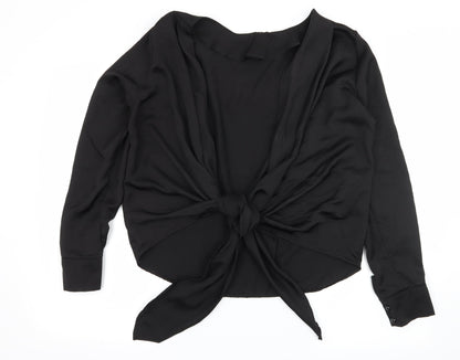 Womens UK Size 8 Missguided Black Basic Blouse