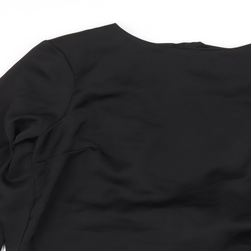 Womens UK Size 8 Missguided Black Basic Blouse