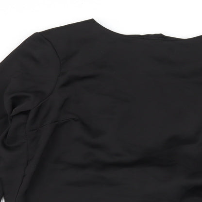 Womens UK Size 8 Missguided Black Basic Blouse