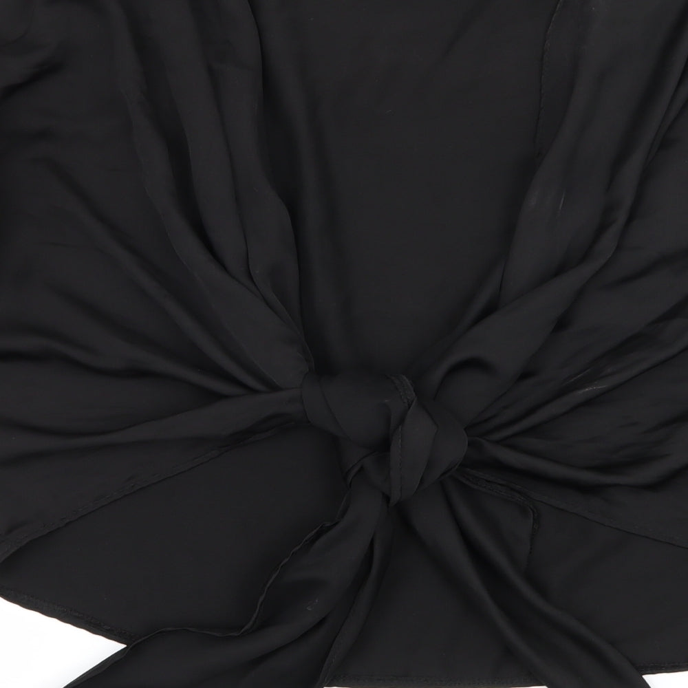 Womens UK Size 8 Missguided Black Basic Blouse