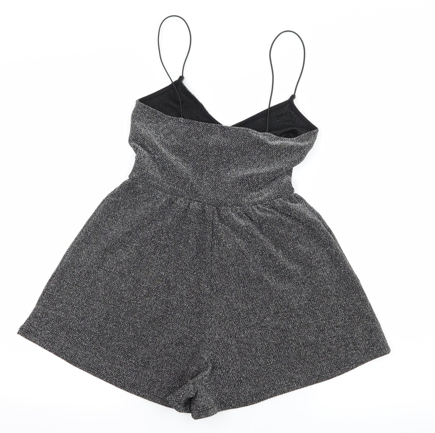 H&M Womens Silver  Jersey Playsuit One-Piece Size 4