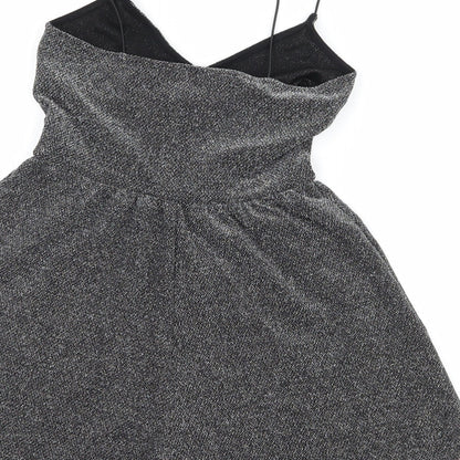 H&M Womens Silver  Jersey Playsuit One-Piece Size 4