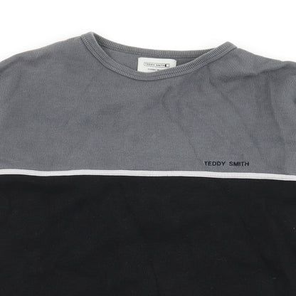 Teddy Smith Womens Grey  Jersey Pullover Sweatshirt Size S
