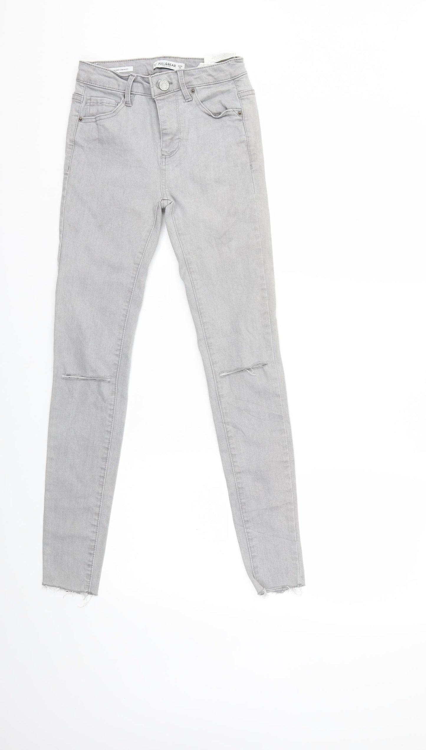 Pull&Bear Womens Green  Denim Skinny Jeans Size 23 in L27 in