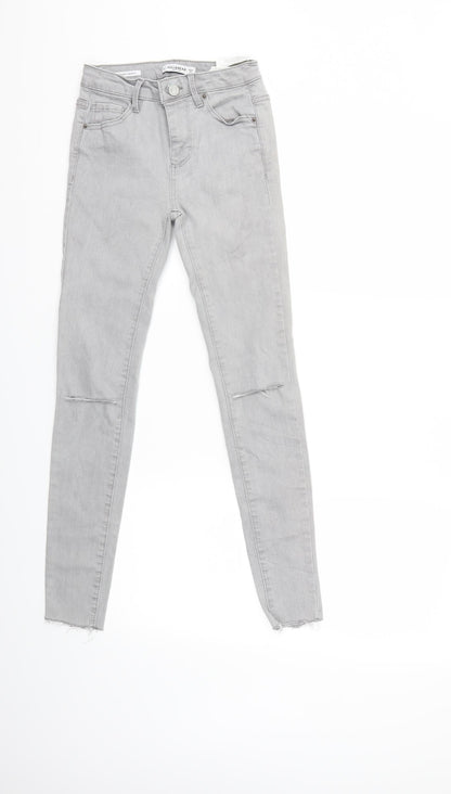 Pull&Bear Womens Green  Denim Skinny Jeans Size 23 in L27 in