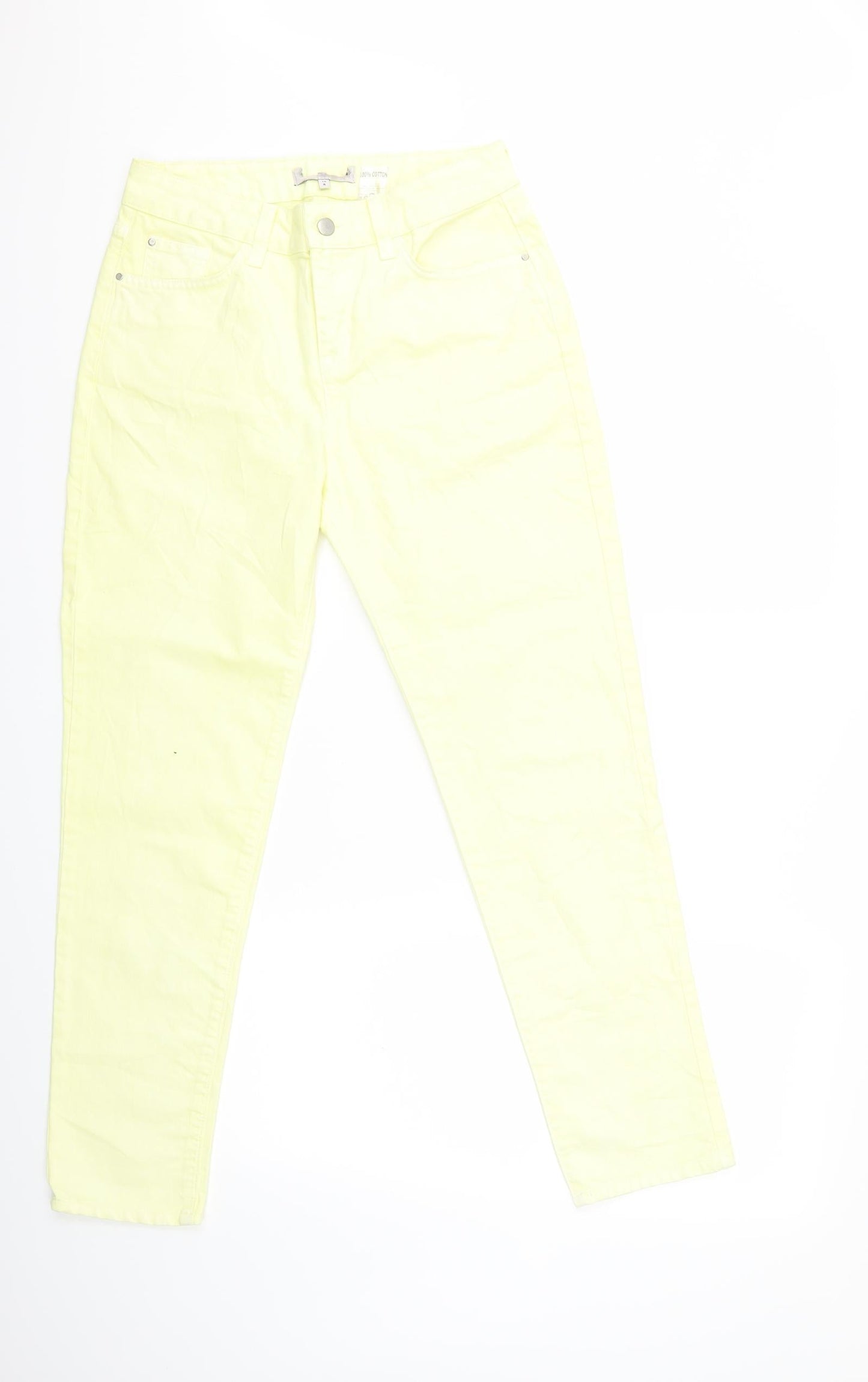 Womens UK Size 10 Preworn Regular Fit Skinny Pink Jeans