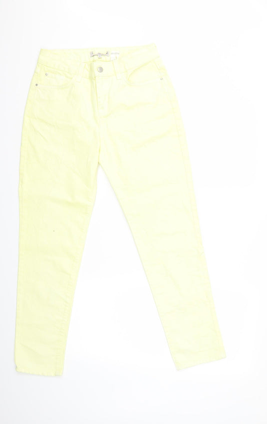 Womens UK Size 10 Preworn Regular Fit Skinny Pink Jeans