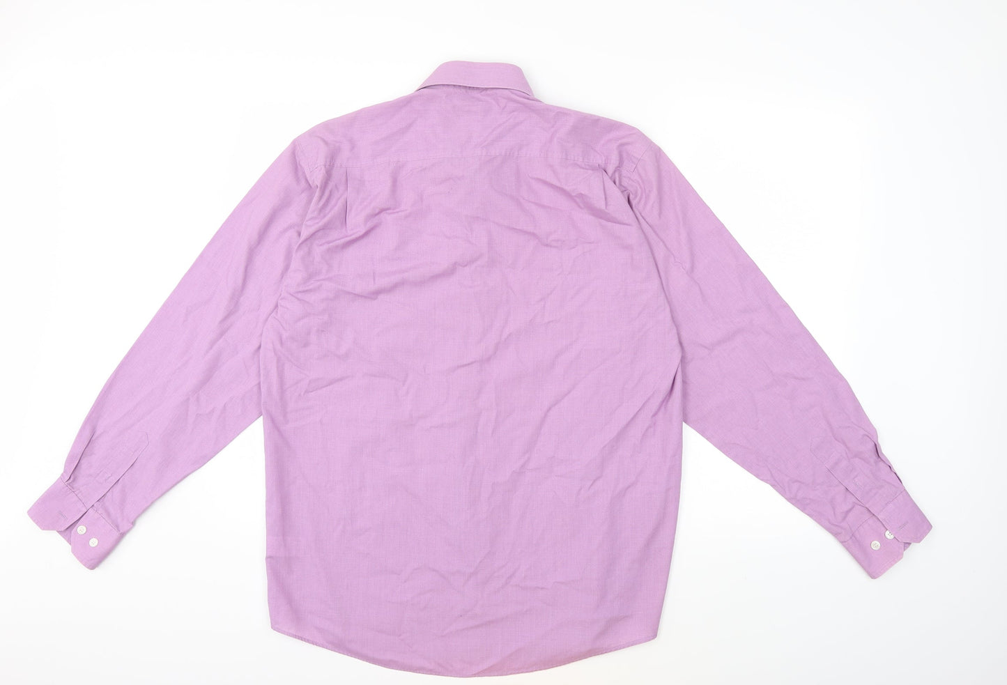 Mens UK Size 15.5 Burton Purple  Button-Up Long Sleeve Casual Shirt