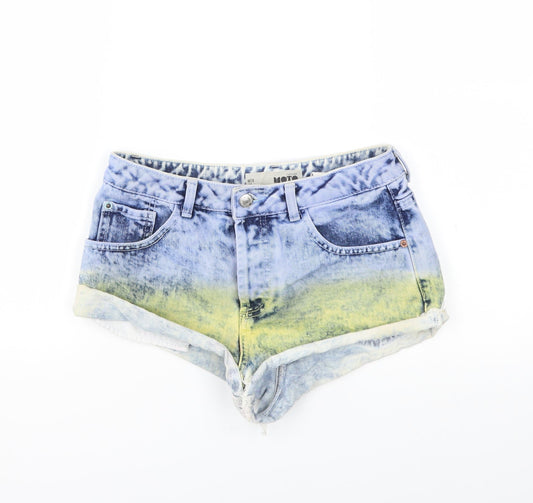 Topshop Womens Blue  Denim Hot Pants Shorts Size 28 in