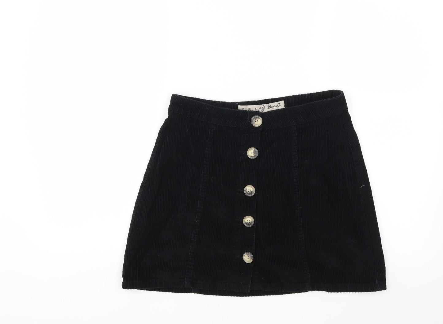 Womens UK Size 8 Denim & Co. Mini Corduroy Skirt