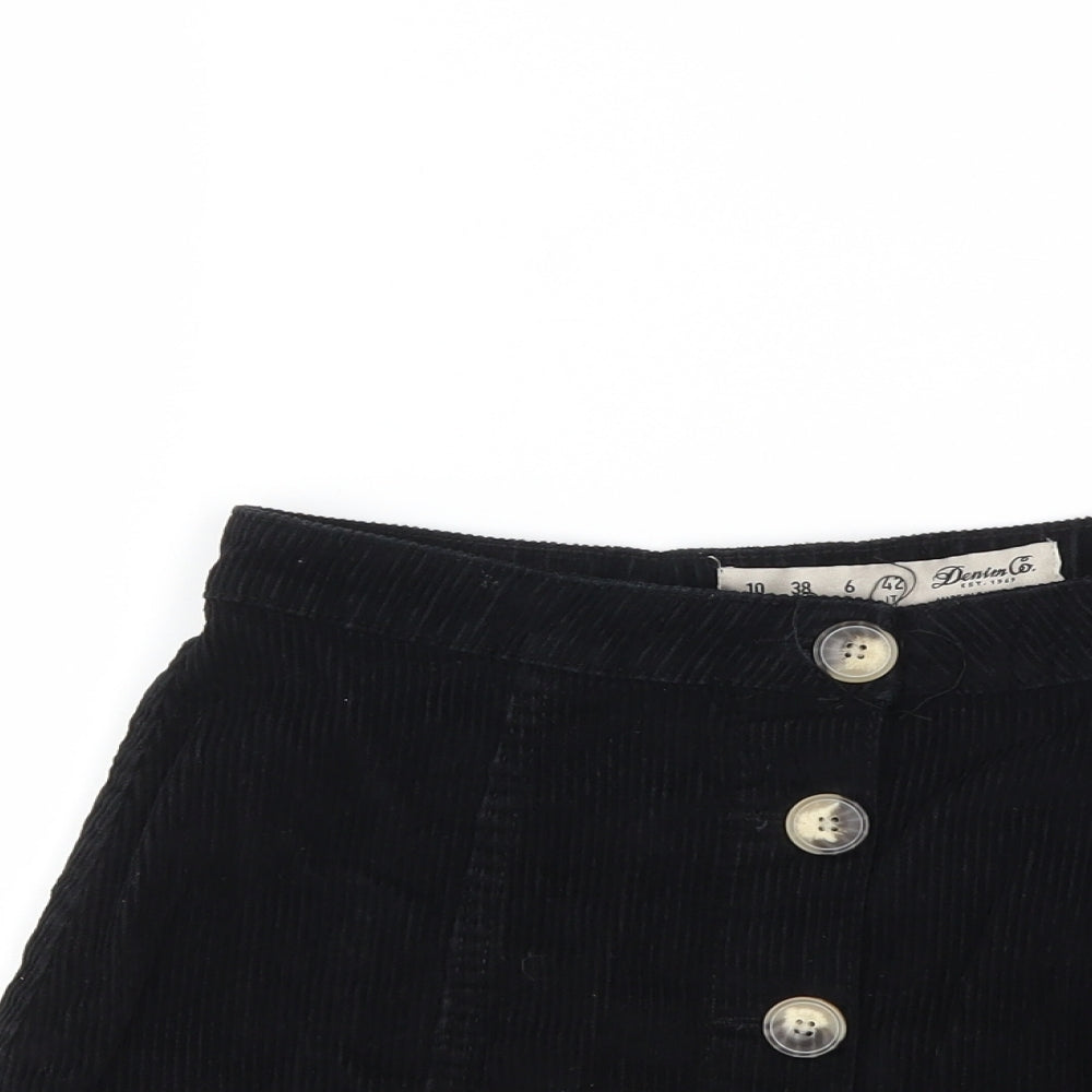 Womens UK Size 8 Denim & Co. Mini Corduroy Skirt