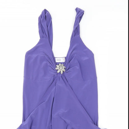 Womens UK Size 12 Quiz Purple Basic Blouse