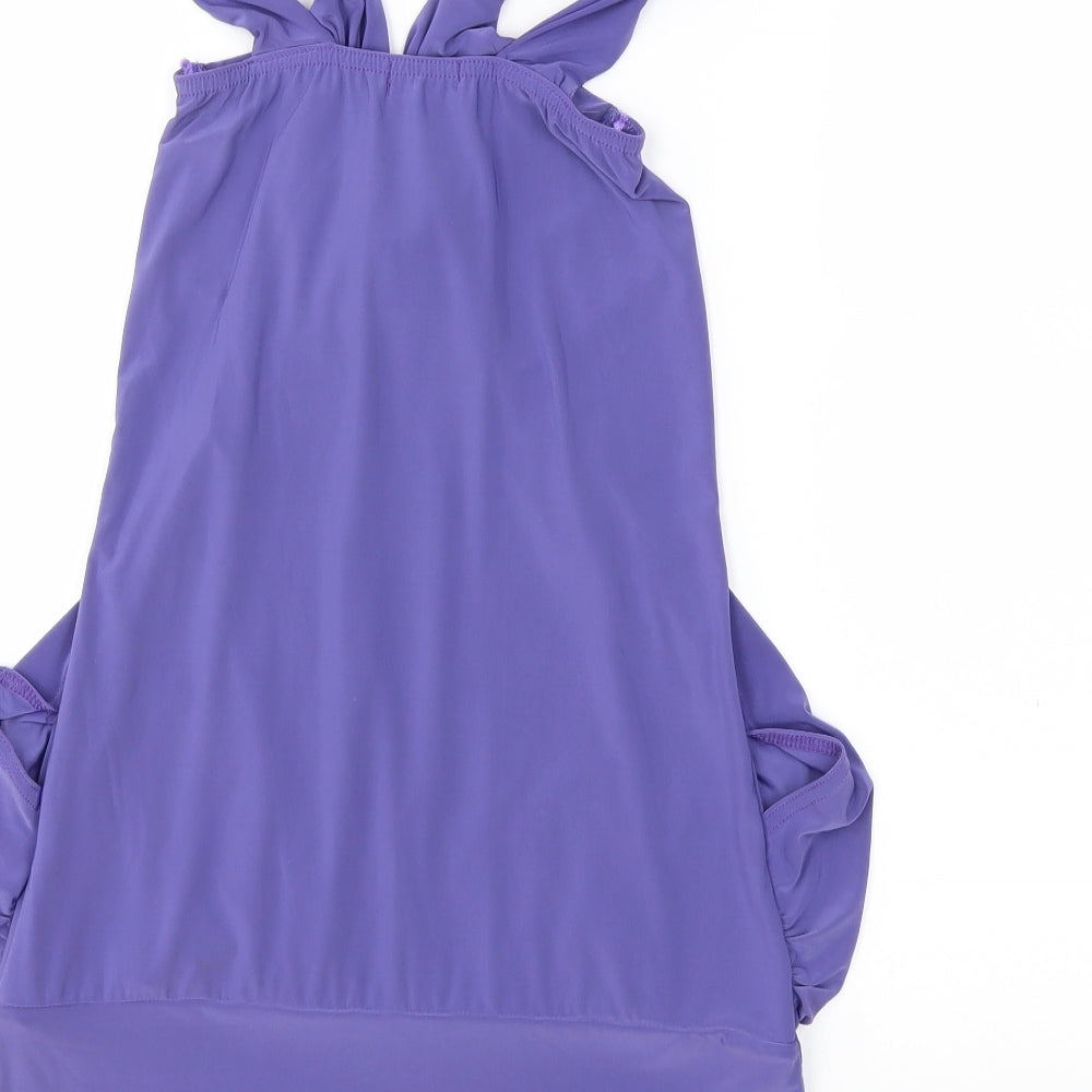 Womens UK Size 12 Quiz Purple Basic Blouse