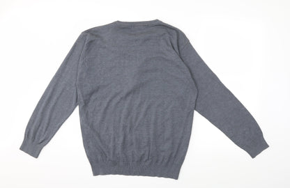 Rapid Fire Mens Grey  Knit Pullover Jumper Size XL