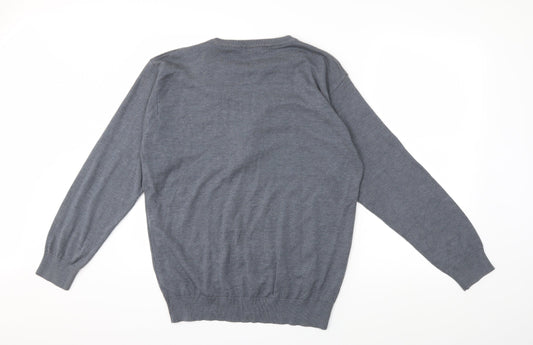 Rapid Fire Mens Grey  Knit Pullover Jumper Size XL