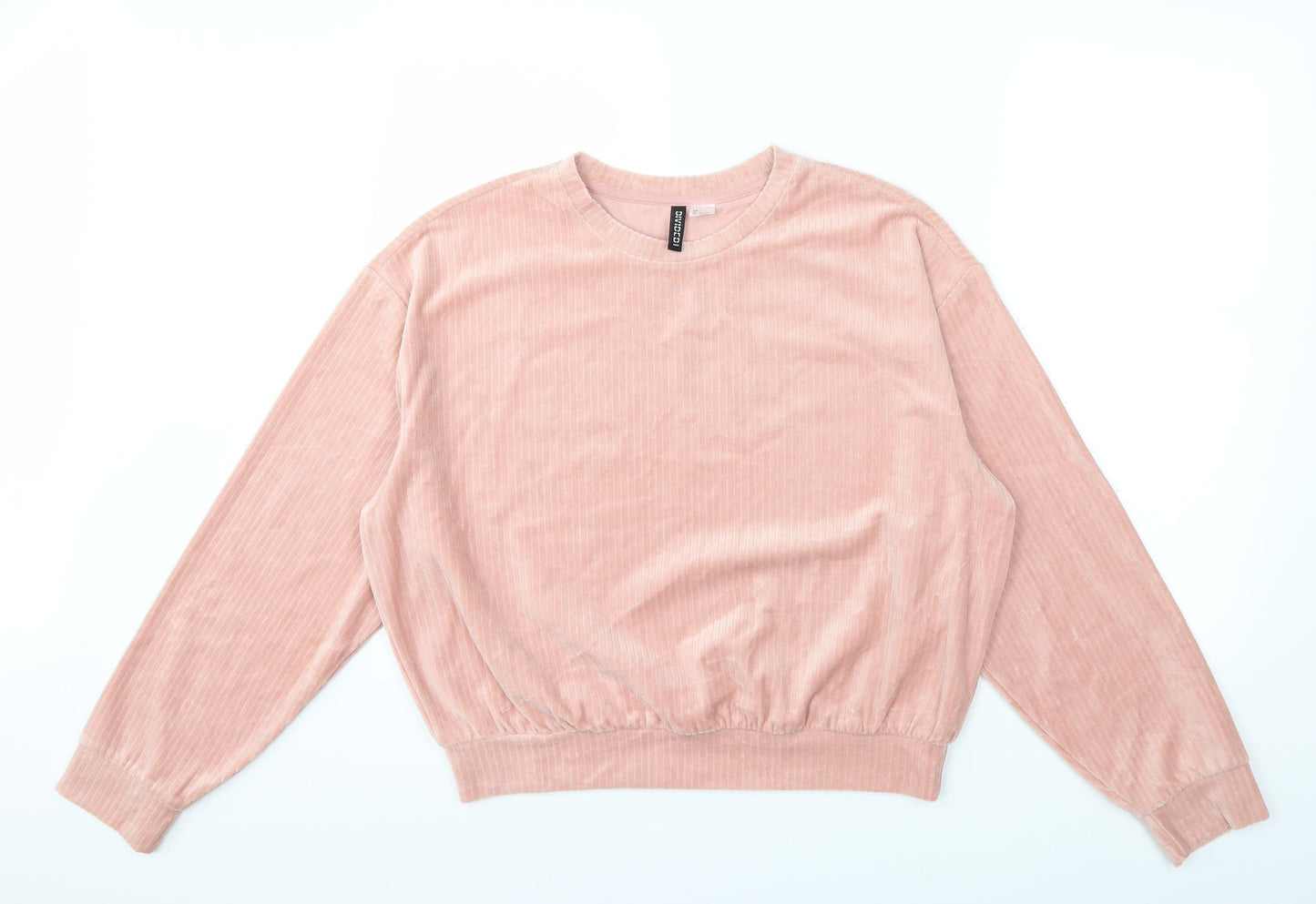 H&M Womens Pink   Pullover Sweatshirt Size L