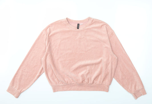 H&M Womens Pink   Pullover Sweatshirt Size L