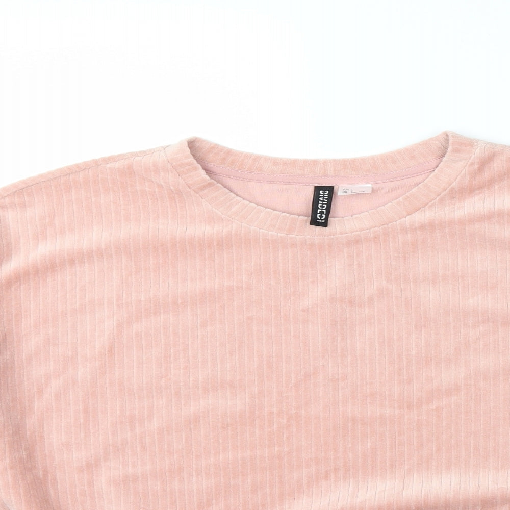 H&M Womens Pink   Pullover Sweatshirt Size L