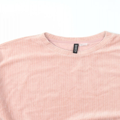 H&M Womens Pink   Pullover Sweatshirt Size L