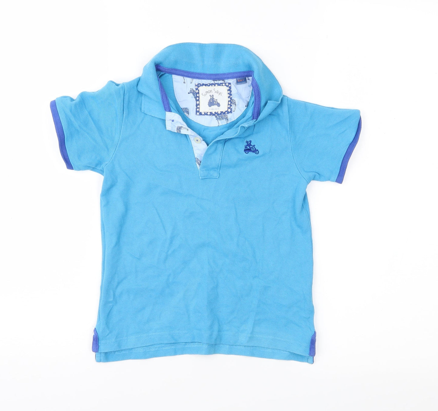 Simon Says Boys Blue   Basic Polo Size 5-6 Years
