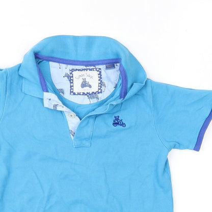 Simon Says Boys Blue   Basic Polo Size 5-6 Years