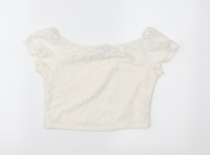 Primark Womens Ivory  Lace Basic Blouse Size 10
