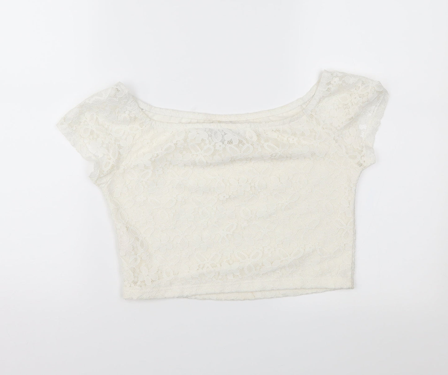 Primark Womens Ivory  Lace Basic Blouse Size 10