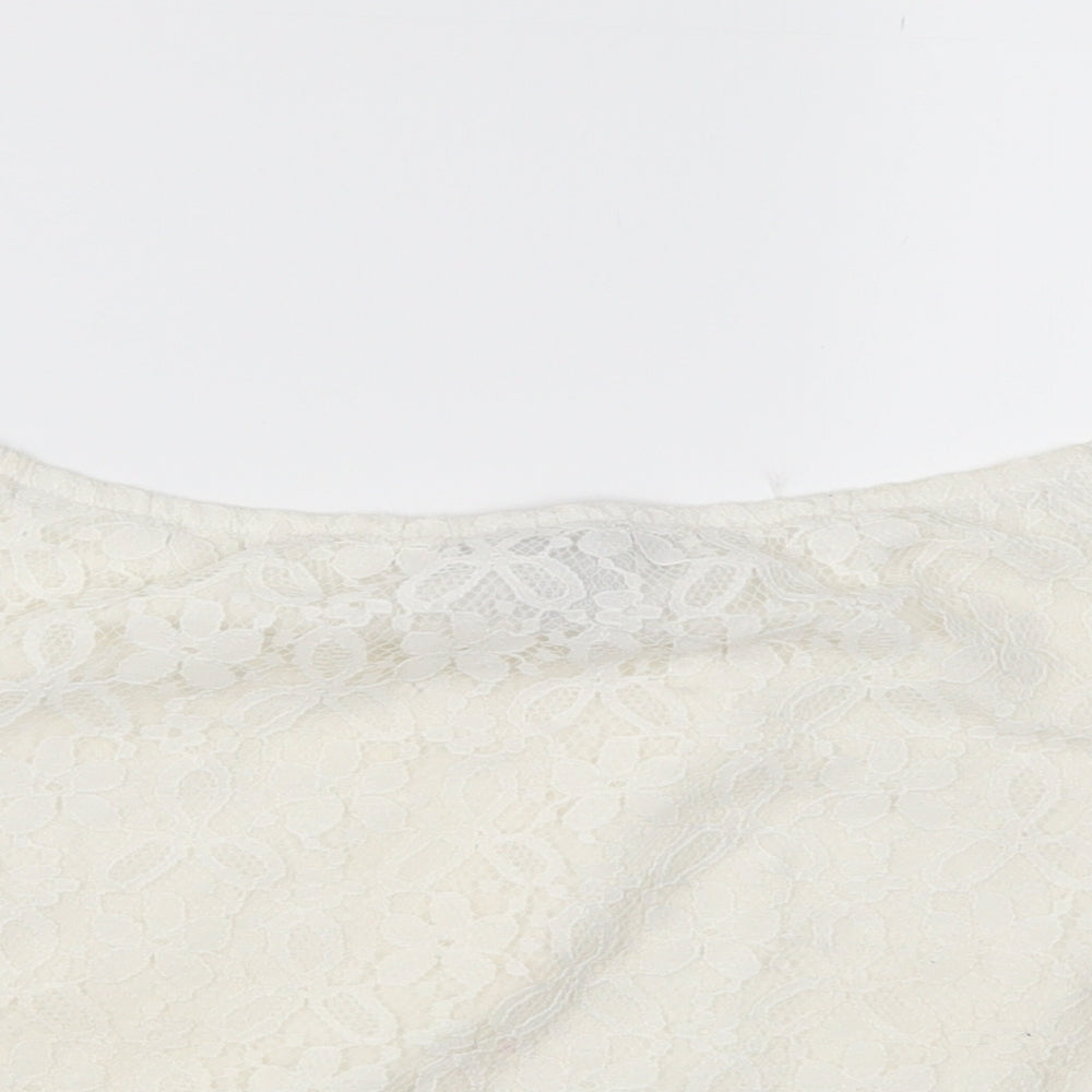 Primark Womens Ivory  Lace Basic Blouse Size 10
