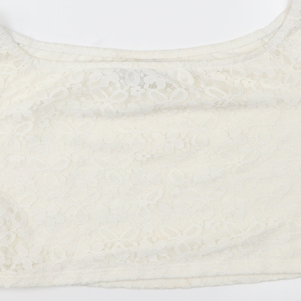 Primark Womens Ivory  Lace Basic Blouse Size 10